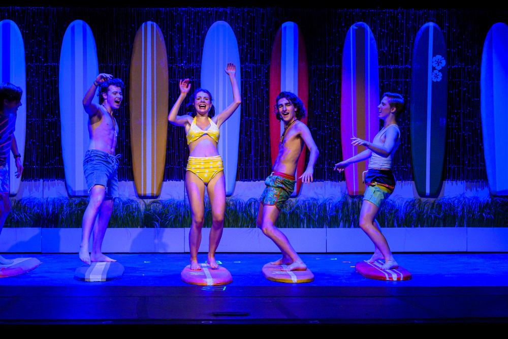 Providence Day's Psycho Beach Party, 2024 | Lighting Design: Charlie Zeller | Photography: Mike McCarn
